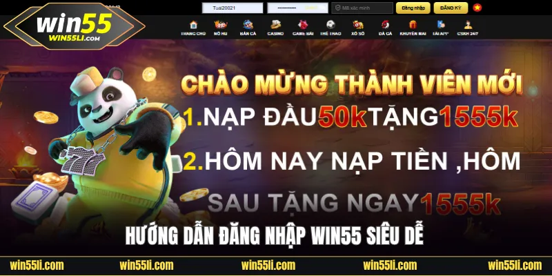 Hướng dẫn đăng nhập Win55 siêu dễ
